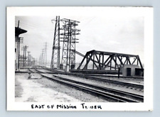 ORIG. 1950'S. EAST OF MISSION TOWER, RAILROAD. 3 1/4 X 4.5 TRAIN PHOTO picture