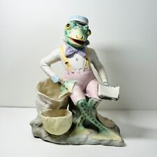 Antique German Bisque Frog Figurine Carl Schneider tobacco match holder FLAW picture