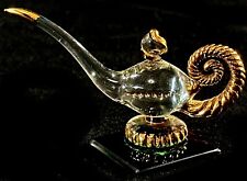 Miniature Glass Genie Lamp Aladdin Lamp Gold Inlay  picture