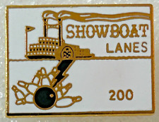 Showboat Hotel Casino Las Vegas Vintage Bowling Lanes 200 Enamel Lapel Hat Pin picture