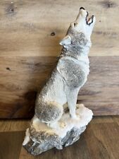 Wolf Howling On Snowy Mountain Statue 9