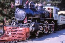 #J51 - Vintage 35mm Slide Photo- Colorful Train With Flags - 1965 picture
