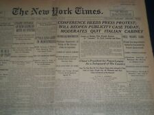 1919 JANUARY 17 NEW YORK TIMES - CONFERENCE HEEDS PRESS PROTEST - NT 7521 picture