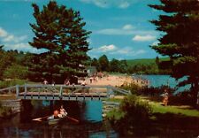 Postcard Footbridge and Pond Bear Brook State Park Allenstown New Hampshire NH picture