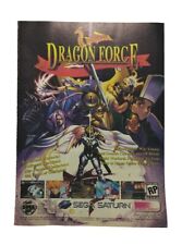 Dragon Force Print Ad Magazine Poster Vintage Video Game Art 1996 Sega Saturn  picture