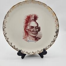 Zane's Trace Ohio Pottery VINTAGE Newawato Native American Indian 9.25