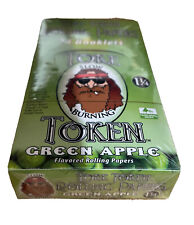 24 pack 1 1/4 Toke Token Flavored Cigarette Rolling Papers Green Apple picture