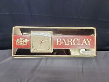Vintage Barclay Tobacco Cigarette 70's Advertising Smoking  Sign Clock, Works #1 picture