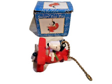 Vintage Peanuts Flying Ace Snoopy Fan Pull NEW in Box picture