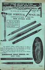 1905 AMERICAN LEAD PENCIL CO. antique advertising flyer THE PERPETUAL PENCIL picture