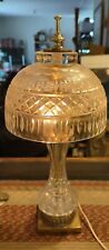 Gorgeous RARE Antique Sandwich Heavy ALL Glass Ornate Bedside Table Lamp Ornate  picture