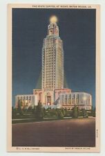 Louisiana, Baton Rouge, State Capitol at night picture
