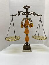 Vintage Hollywood Regency Style Mid Century Modern Scale of Justice Hanging Bowl picture
