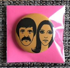SONNY & CHER SHOW - New/Retro BUTTON “I Got You Babe” FAR OUT 1970’s Pin picture