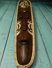Beautiful Large Hand Carved Wooden mask Tribal  Face Folk Art picture