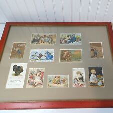 Lot 11 1890s Advertising Cards Mounted Framed Different Ads Children picture