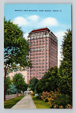 Postcard Medical Arts Building in Fort Worth Texas, Vintage Linen N7 picture