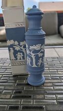 VINTAGE Avon Blue Avonshire Perfume Bottle Imitation Wedgwood Jasperware Vase picture