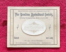 THE BROCKTON AGRICULTURAL SOCIETY 11th ANNUAL EXHIBITION 1884 EVENT PROGRAM RARE picture