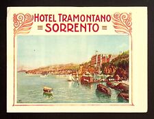 Hotel Tramontano Sorrento Italy Travel Brochure Booklet 1930s 40s Map Photos VTG picture