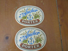 ( 2) ANCHOR PORTER  Famous San Francisco Brewery  BAR BEER COASTERS   2 sided picture
