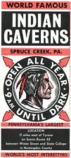 INDIAN CAVERNS Spruce Creek PA defunct - Vintage Brochure picture