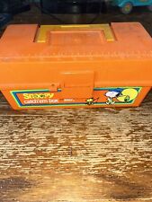 Zebco Snoopy Catch 'Em Box 1958 Vintage Children's Fishing Tackle Box Plastic picture