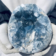 10.67LB Natural Beautiful Blue Celestite Crystal Geode Cave Mineral Specimen picture