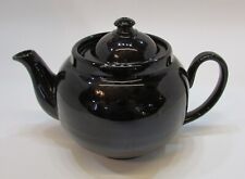 Old Royal Cauldon England Brown-Black Pottery Vintage 1950's Teapot for Two picture