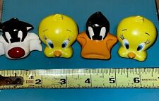 VTG 94 Sylvester Tweety Daffy 4 Drawer Pulls Knobs Looney Tunes Warner Bros Fun picture
