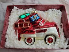 Hallmark Ornament 1998 1955 MURRAY FIRE TRUCK Blown Glass Crown Reflections Red picture