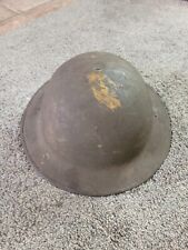 Original Real Antique WWI Infantry U.S. Army Brodie Doughboy Combat Helmet picture