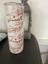 Sakura Cherry Blossom Tumbler 20 Oz W/Lid And Straw With Starbucks Logo picture