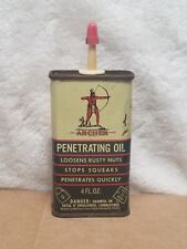 NOS Full Archer Household Penetrating Oil Handy Oil Tin Can 4 oz Full Uncut  picture