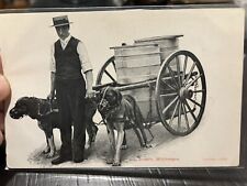 Swiss Milkman With Dog Cart Postcard - Switzerland Luzern 1900s picture