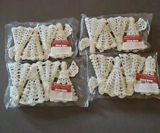 Lot of 16 Vintage Lillian Vernon Crochet Angel Ornaments, 4 Packs of 4, NIP picture