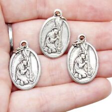 St Saint Mary Magdalen Silver Tone Prayer Medals for Rosary Parts 1 In 3 Pack picture