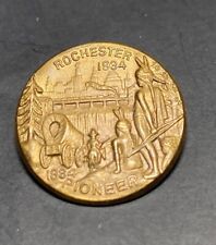 1934 Rochester Centennial Celebration  Medal Pin Vtg Bastian Bros picture
