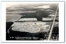 1963 Aerial View 6th International Rally Bemidji MN RPPC Photo Postcard picture