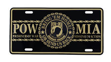POW-MIA Gold Aluminum Military License Plate NEW LP0554 picture