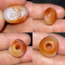 Wonderful Ancient Near Eastern Old Agate Intaglio Seal Stone Stamp Bead picture