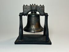 VINTAGE PENNCRAFT CAST IRON LIBERTY BELL WITH CLAPPER picture