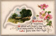 Vintage 1910 HAPPY BIRTHDAY Embossed Postcard 