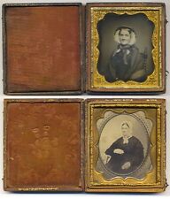 Daguerreotype and CDV-Ambrotype-copy of same woman picture