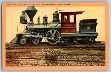 Sacramento, California CA - Huntington Locomotive Train - Vintage Postcard picture