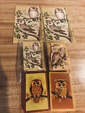 Lot Of 2 Vintage Sealed Trump OWL Playing Cards RETRO,2 Sets Of Owls On Branch. picture