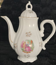 Vintage Japanesse Iridescent Teapot Gold Detailed Accents Stamp Japan Beautiful picture