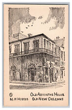 Postcard LA Old Absinthe House Old New Orleans Louisiana M.H. Hobbs Signed picture