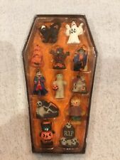 Halloween “vintage” Style Poly Resin Ornaments Set Of 12 FUN MIXED picture