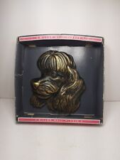 Vintage 70’s Miller Studio Wall Plaque Dog (Spanial)? Chalkware New in Box picture